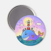 ホエールライトハウス マグネット (正面/裏面)