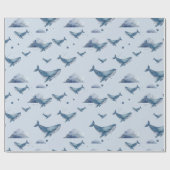 ホエールラッピング紙 ラッピングペーパー (フラット)