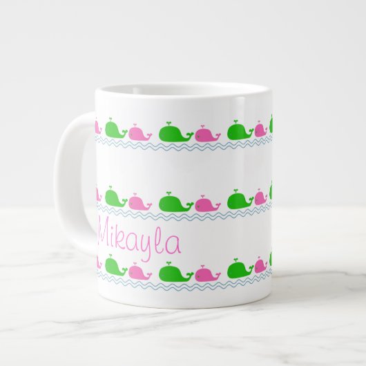 ホエールラブジャンボマグ ジャンボコーヒーマグカップ (正面左)