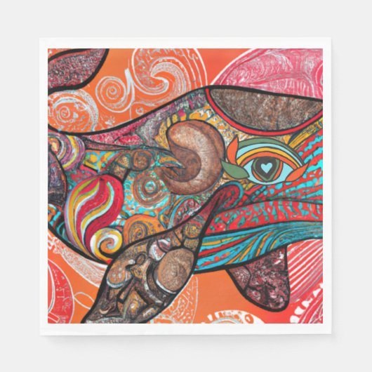 ホエールワウ スタンダードランチョンナプキン (正面)