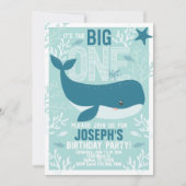ホエール1日パーティの招待状招待状 招待状 (正面)