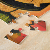 ホエー不気味テリアドッグハロウィンウィッチパンプキン ジグソーパズル (側面)