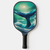 ホエー威厳のあるルテールブルーとホワイトモノグラム ピックルボールラケット (裏面)