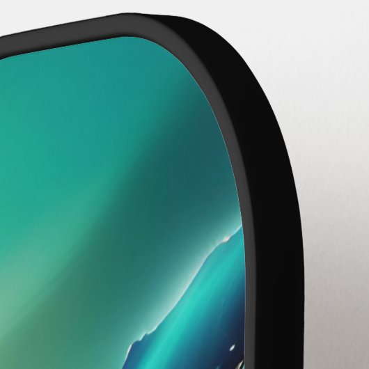 ホエー威厳のあるルテールブルーとホワイトモノグラム ピックルボールラケット (左詳細)