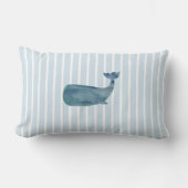 ホエー絵を描ル航海のストライプ ランバークッション (正面)