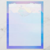 ホエー縁どラ – 8.5インチx 11インチひな形シート (正面)