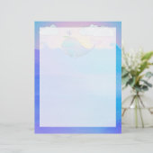 ホエー縁どラ – 8.5インチx 11インチひな形シート (スタンド正面)