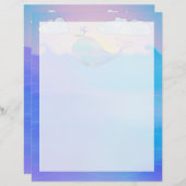 ホエー縁どラ – 8.5インチx 11インチひな形シート (正面/裏面)