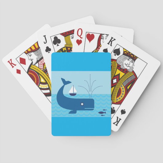 ホエー航海のルと帆船海ブルーシー トランプ (裏面)