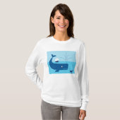 ホエー航海のルと帆船海ブルーシー Tシャツ (正面フル)