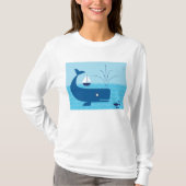 ホエー航海のルと帆船海ブルーシー Tシャツ (正面)
