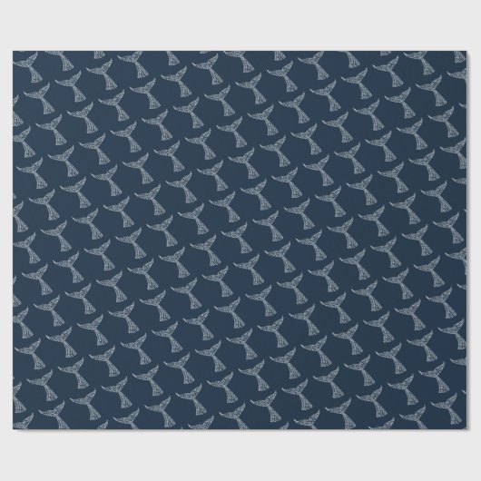 ホエー航海のルのテールラインアート ラッピングペーパー (フラット)