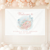 ホエー航海のルクラゲ少女ベビーシャワーウェルカム 横断幕