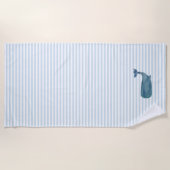 ホエー航海のルストライプブ絵画ルー ビーチタオル (正面)