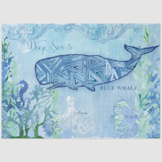 ホエー航海のルビーチシーホースブルーミントデクページ 薄葉紙 (正面)