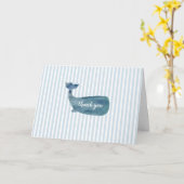 ホエー航海のルブルーストライプサンキューカード カード (黄色い花)