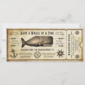 ホエー航海のル婚約パーティチケット招待状 招待状 (正面)