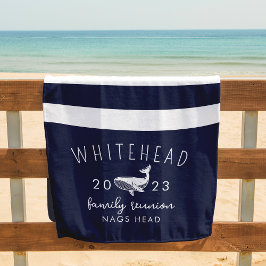 ホエー航海のル海軍モノグラム ビーチタオル