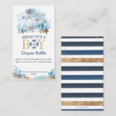 ホエー航海のル男の子おむつラッフル エンクロージャーカード (正面/裏面)