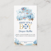 ホエー航海のル男の子おむつラッフル エンクロージャーカード (正面)