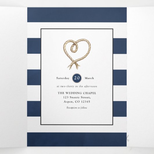 ホエー航海のル結婚ズ 三つ折り招待状 (内部中)