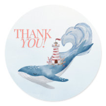 ホエー航海のル赤ちゃんシャワーお願いステッカー