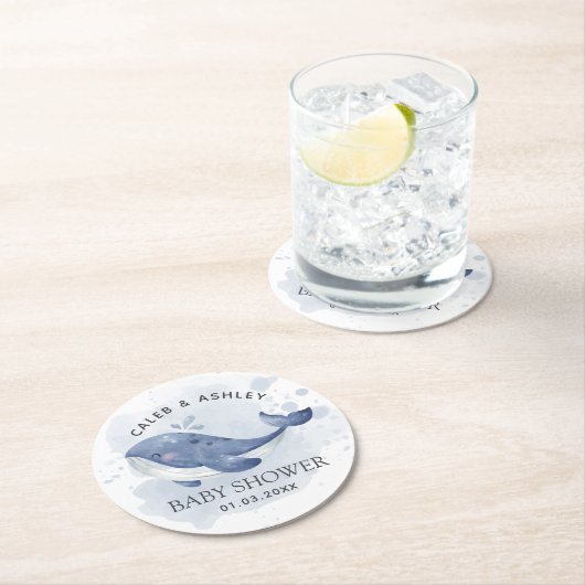 ホエー航海のル赤ちゃんシャワーコースター ラウンドペーパーコースター (インサイチュ)