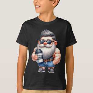 ホエー蛋白格言パパおもしろいボディービルダーグラフィックF Tシャツ