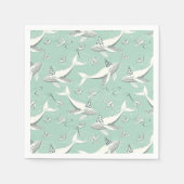 ホエー飛んでいるル誕生日パーティーパターン スタンダードカクテルナプキン (正面)