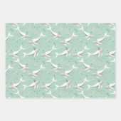 ホエー飛んでいるル誕生日パーティーパターン ラッピングペーパーシート (正面2)