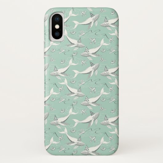 ホエー飛んでいるル誕生日パーティーパターン Case-Mate iPhoneケース (裏面)