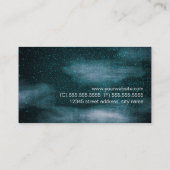 ホエー飛んでいるル・トゥ・ザ・ムーン・ビジネス・カード・テンプレート 名刺 (裏面)