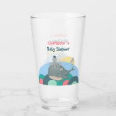 ホエー魅力的ル航海のタコピンク赤ちゃんシャワー タンブラーグラス (正面)