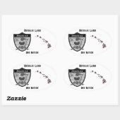 ホオカヒラヒステッカー 楕円形シール (シート)