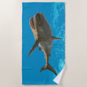 ホオジロザメ ビーチタオル (正面)