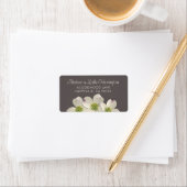 ホオズキの白い花の茶色 ラベル (インサイチュ)