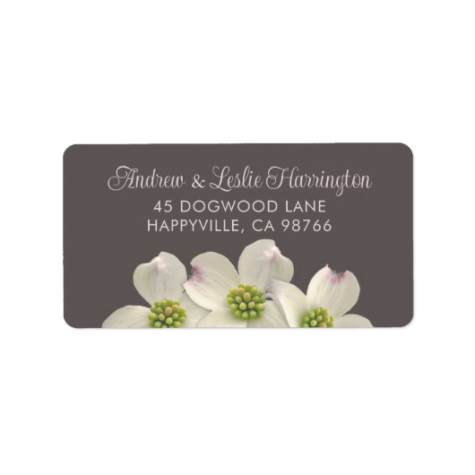 ホオズキの白い花の茶色 ラベル (正面)