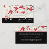 ホオノキの花は赤い黒フローラ 名刺 (正面/裏面)