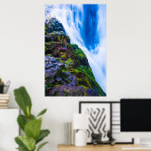 ホオプイ滝、ブルーウォーター、カウアイ、ハワイ ポスター (ホームオフィス)