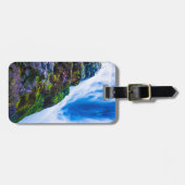 ホオプイ滝、ブルーウォーター、カウアイ、ハワイ ラゲッジタグ (正面横)