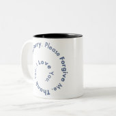 ホオポノオプノマントラ祈りの言葉ヒーリングセンテンス ツートーンマグカップ (正面左)