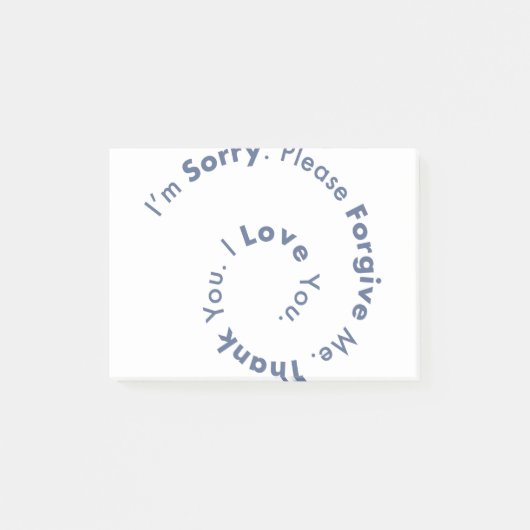 ホオポノオプノマントラ祈りの言葉ヒーリングセンテンス ポストイット (正面)