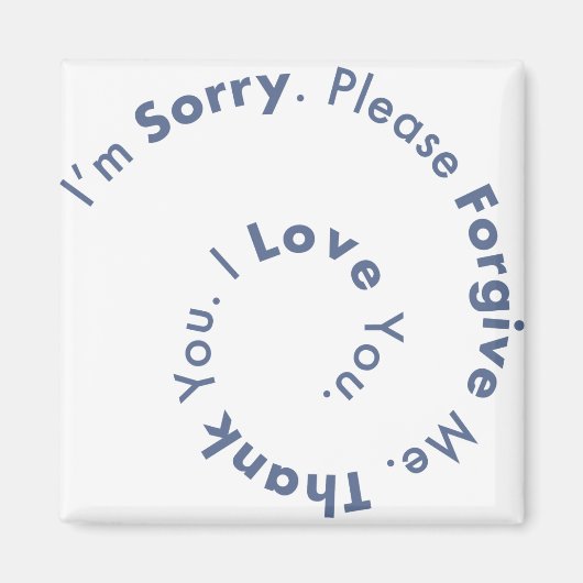 ホオポノオプノマントラ祈りの言葉ヒーリングセンテンス マグネット (正面)