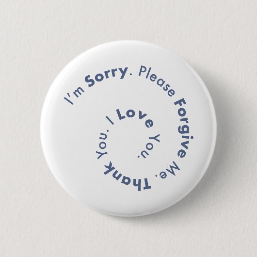 ホオポノオプノマントラ祈りの言葉ヒーリングセンテンス 缶バッジ (正面)