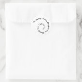 ホオポノプノマントラ祈りの言葉文謝礼 ラウンドシール (バッグ)