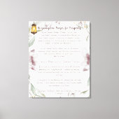 ホオポノプノ祈りの言葉繁栄 キャンバスプリント (正面)