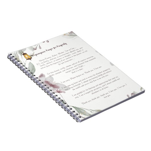 ホオポノプノ祈りの言葉繁栄 ノートブック (右側)