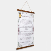 ホオポノプノ祈りの言葉繁栄 吊り下げ型タペストリー (傾斜あり)