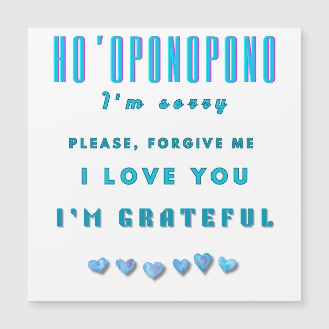 ホオポノポノヒーリングマントラ – ライトブルースピリチュアル (正面)