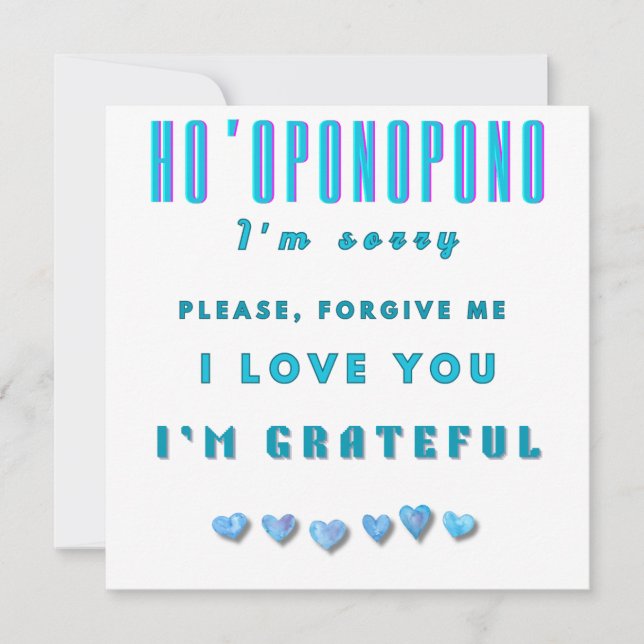 ホオポノポノヒーリングマントラ – ライトブルースピリチュアル (正面)